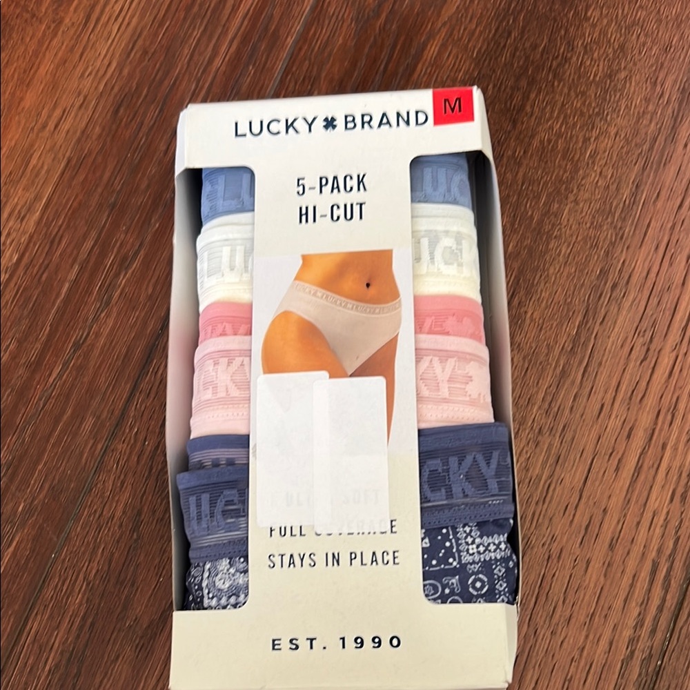 Lucky Brand White and Blue Briefs 3-Pack
